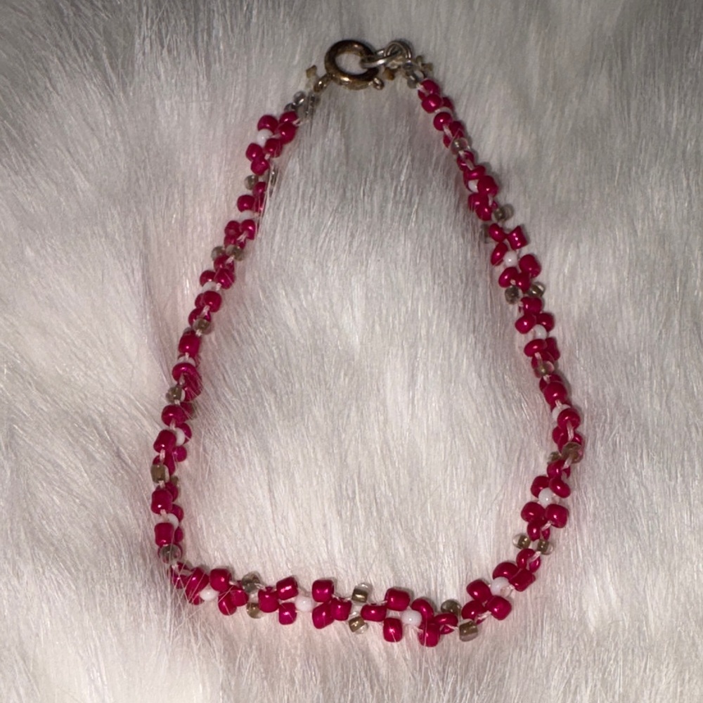 ❤️‍🔥3/10$ Pink Beaded Women's Bracelet